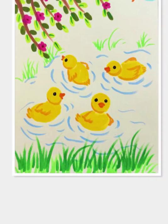 圆形椭圆教你画小鸭子