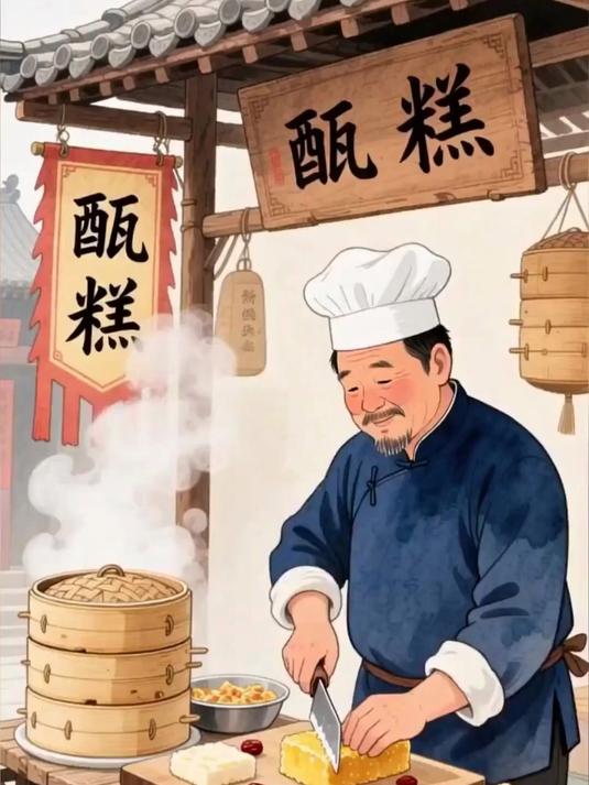 陕西甑糕软糯香甜，枣香浓郁