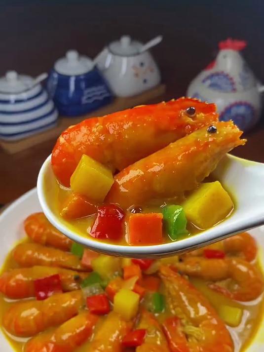 没想到泰式餐厅的咖喱虾,其实在家也能做