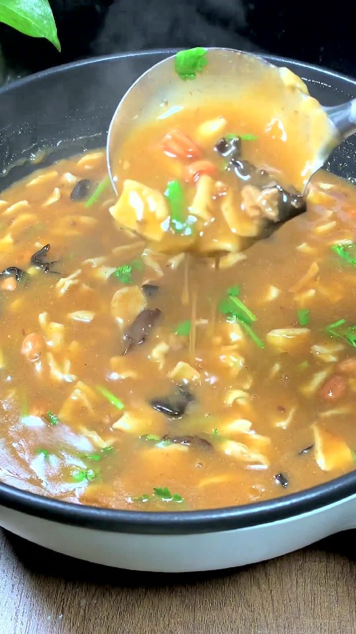 河南人爱喝的胡辣汤,在家几分钟搞定