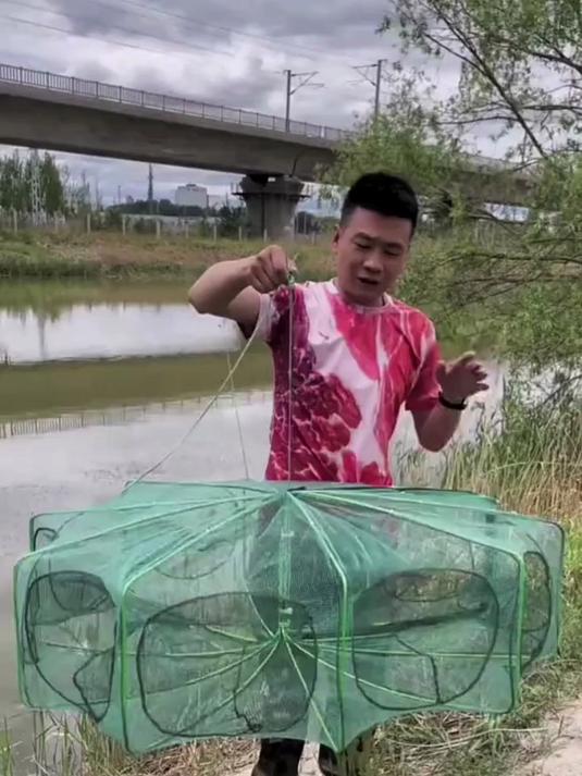 周末钓鱼必备渔网!结实抗拉扯,轻松收获满满一桶鱼