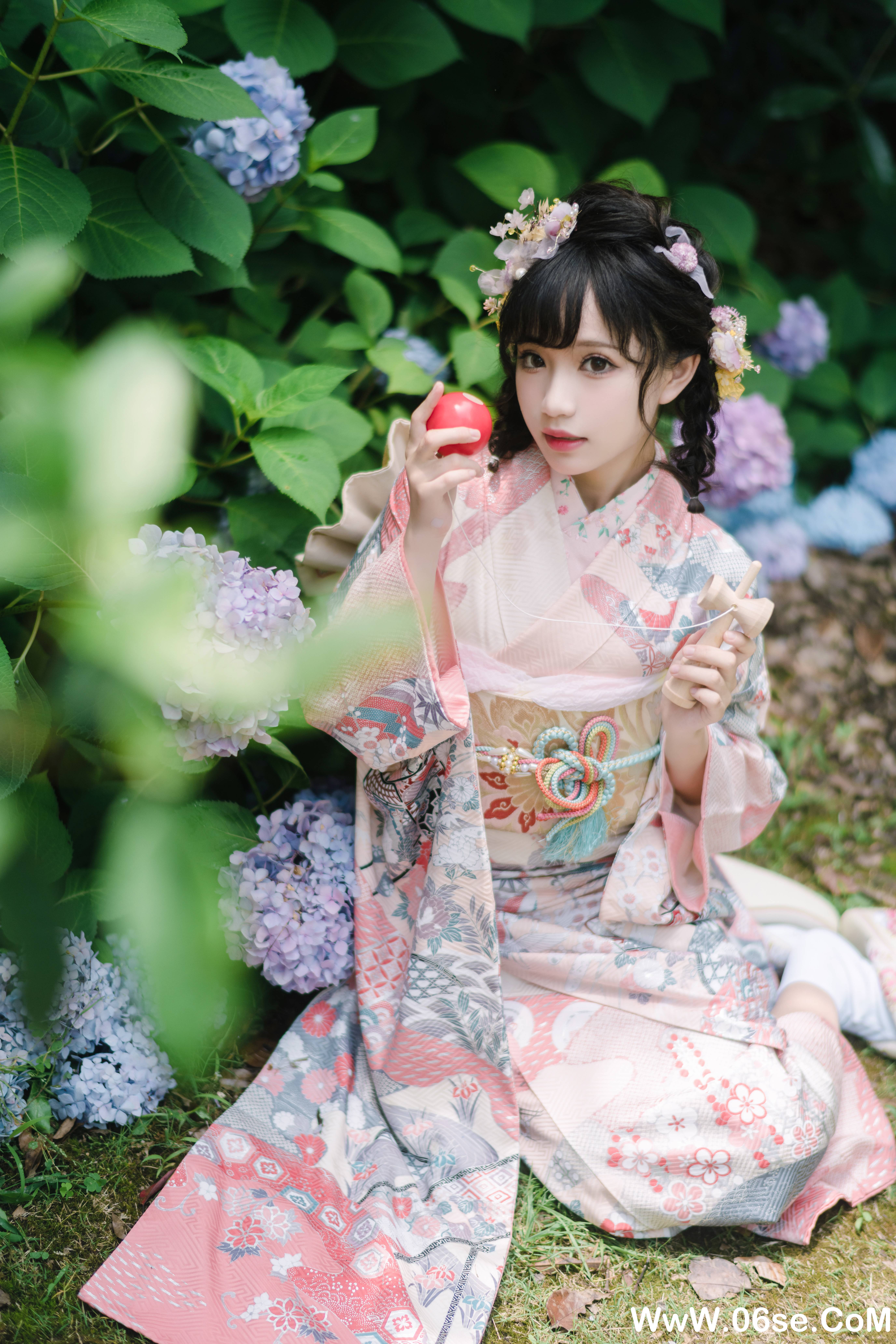 图片[4]-花柒hana NO.009 — 绣球花和服[18P437M]-六色网