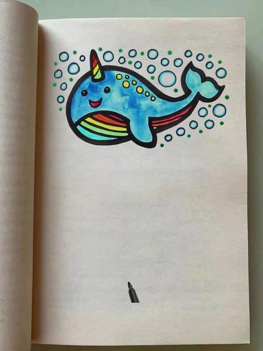 鲸鱼简笔画 画鲸鱼的简单方法