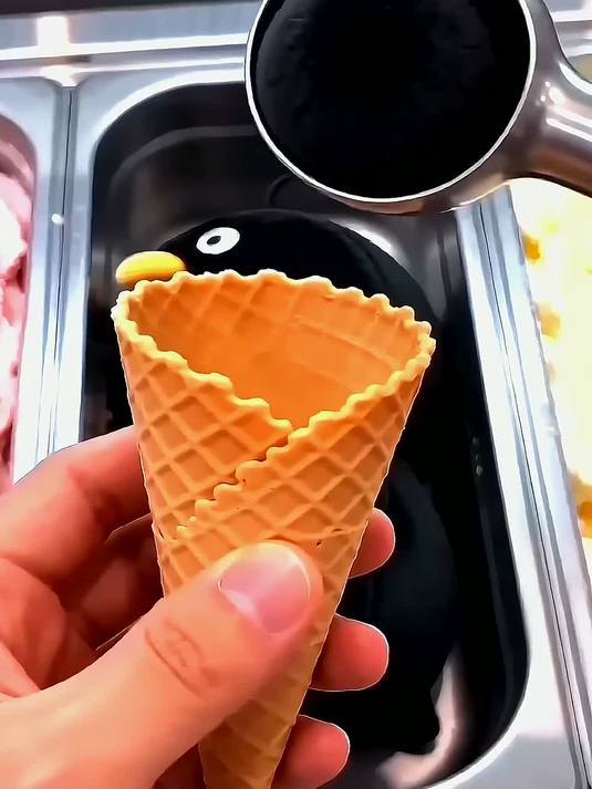马里奥与皮卡丘吃冰淇淋，卡通角色造型可爱互动