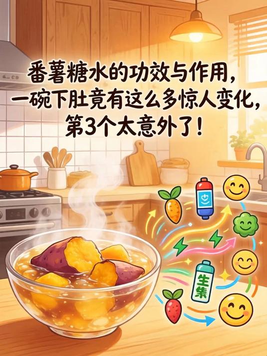 番薯糖水的功效与作用,一碗下肚竟有这么多惊人变化,第3个太意外了!