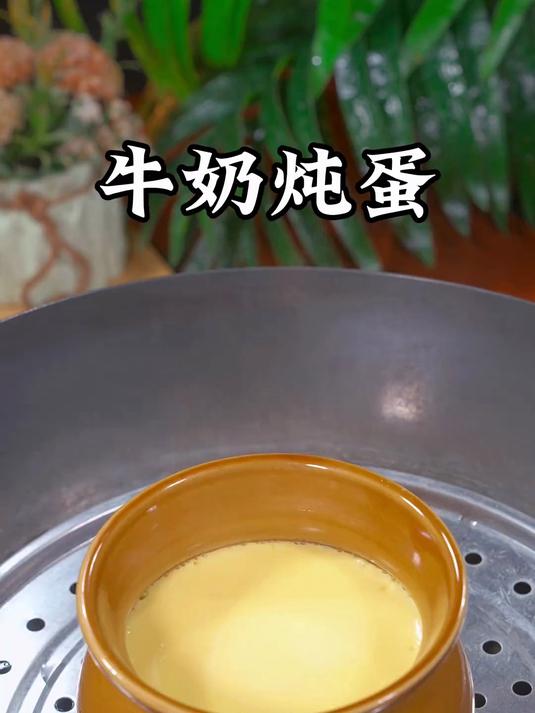 鲜美好吃的牛奶炖鸡蛋