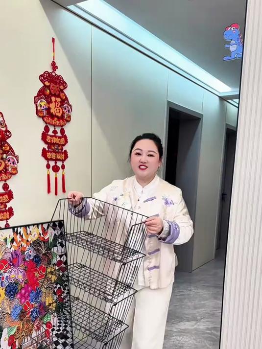 赶集买回来的菜丢地上不卫生,厨房架子置物架果蔬收纳篮就不错