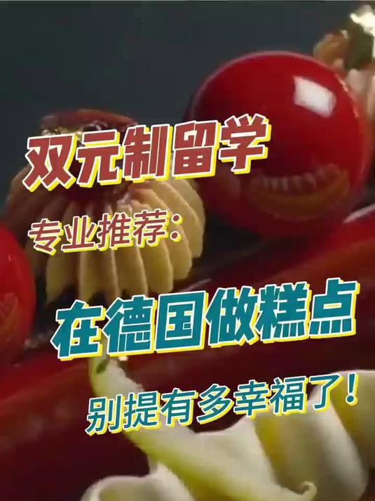 双元制留学专业推荐:在德国做糕点别提有多幸福了~