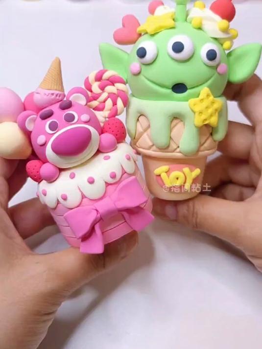 超轻粘土教程｜超简单的皮克斯甜品