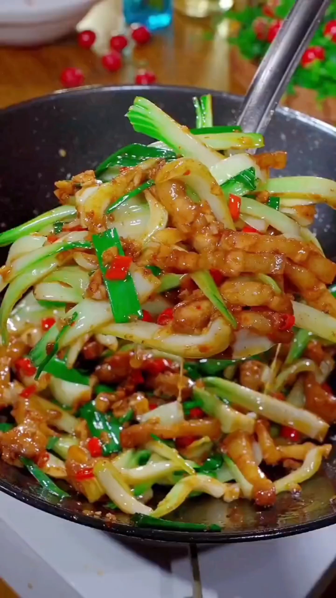 油菜炒肉这样做好吃极了