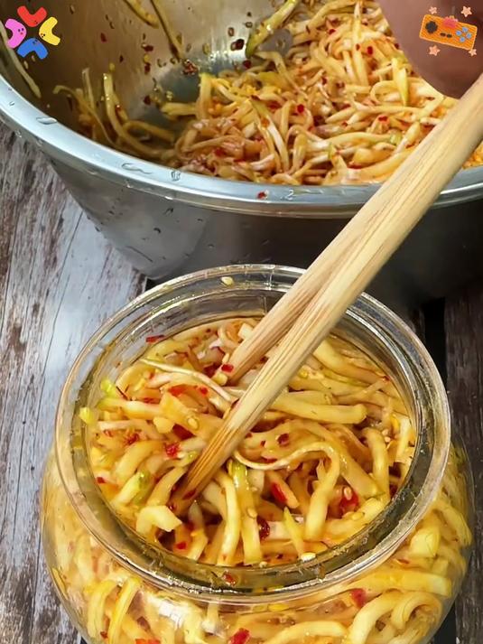 鲜香脆嫩芥菜丝，配面夹饼都好吃