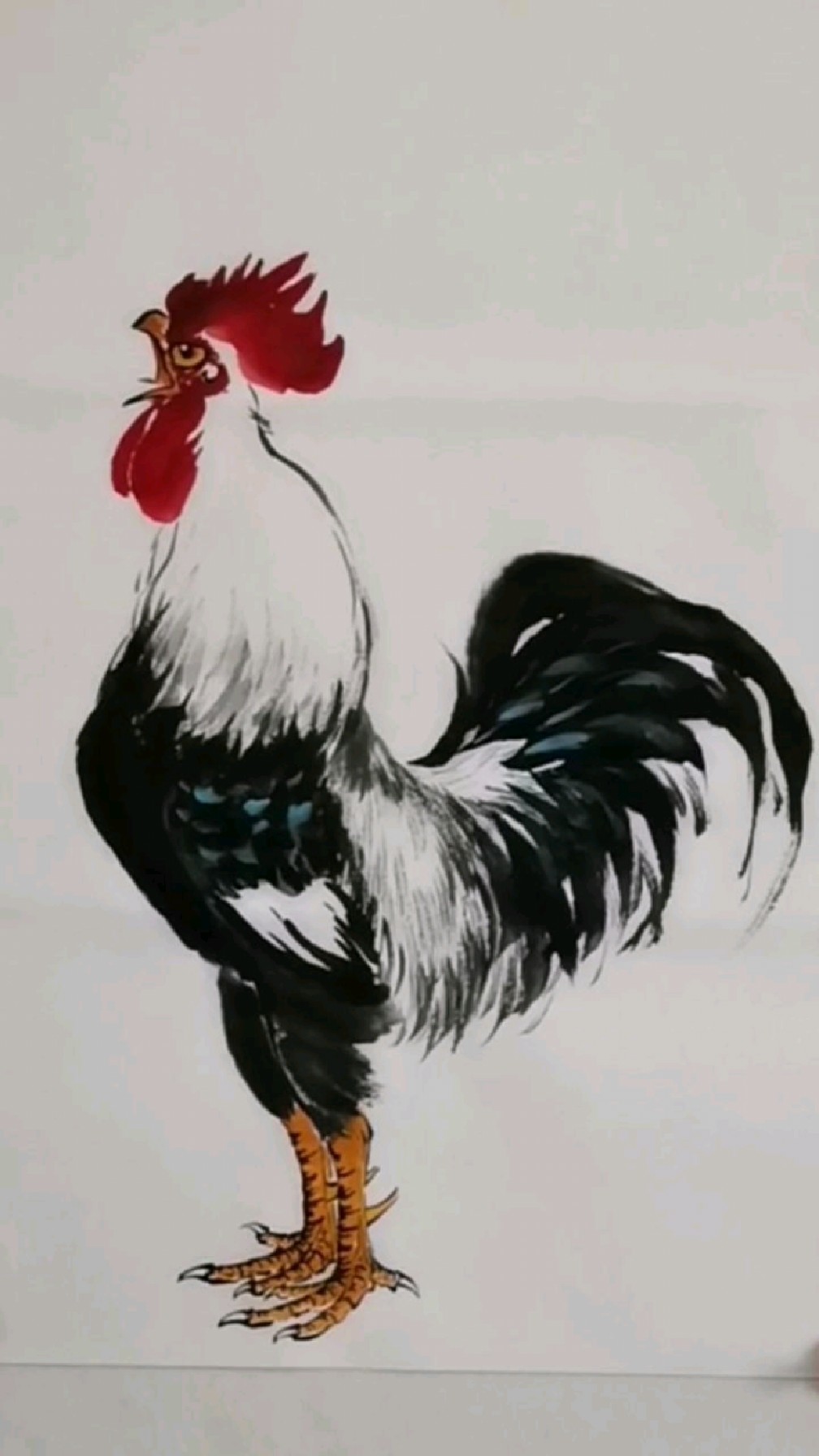 王兴民绘画,国画公鸡