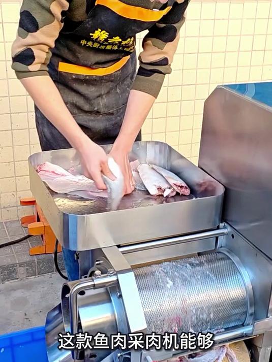 鮸鱼鳘鱼自动采肉去鱼皮鱼刺的机器 全自动不锈钢鱼肉分离机