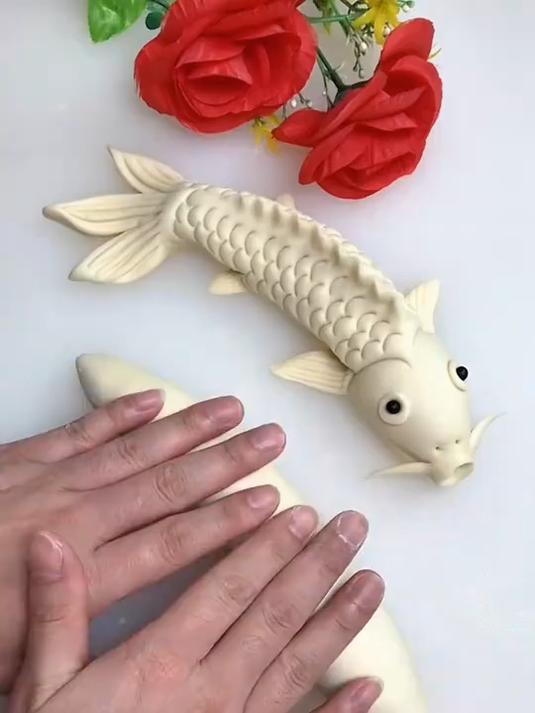 快过年了,小鱼馒头这样做太好看了 #花样面食制作#