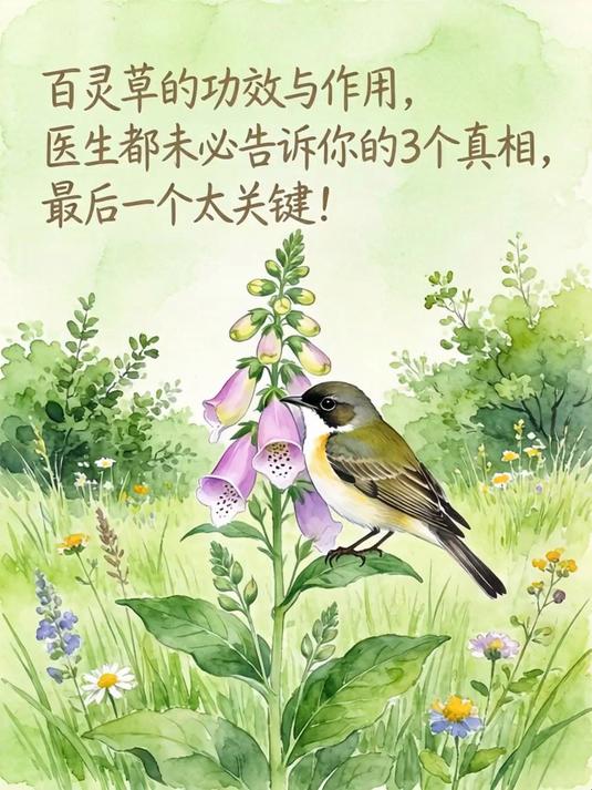 百灵草的功效与作用,医生都未必告诉你的3个真相,最后一个太关键!