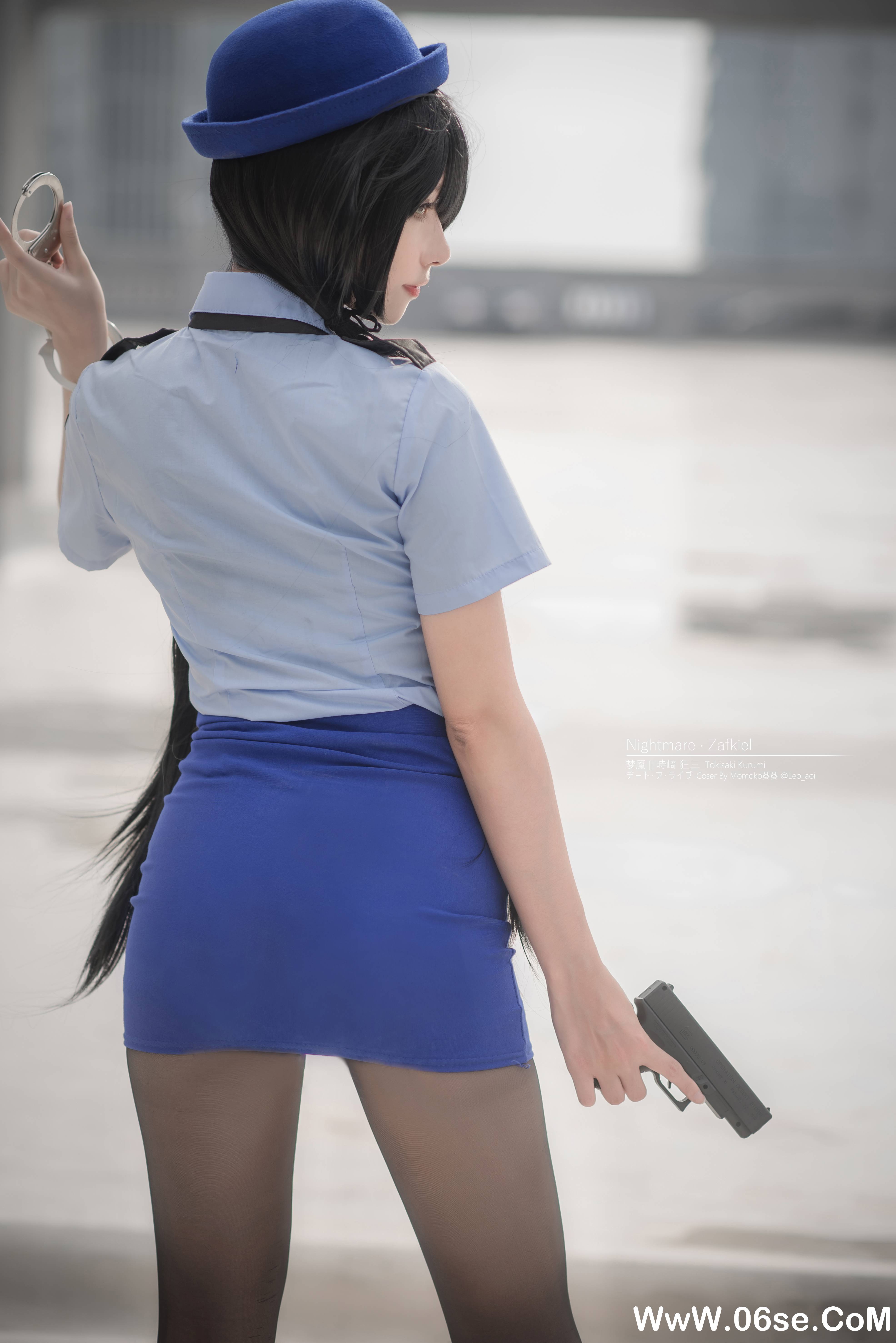 图片[13]-Momoko葵葵 NO.032 — 狂三 女警[20P156M]-六色网