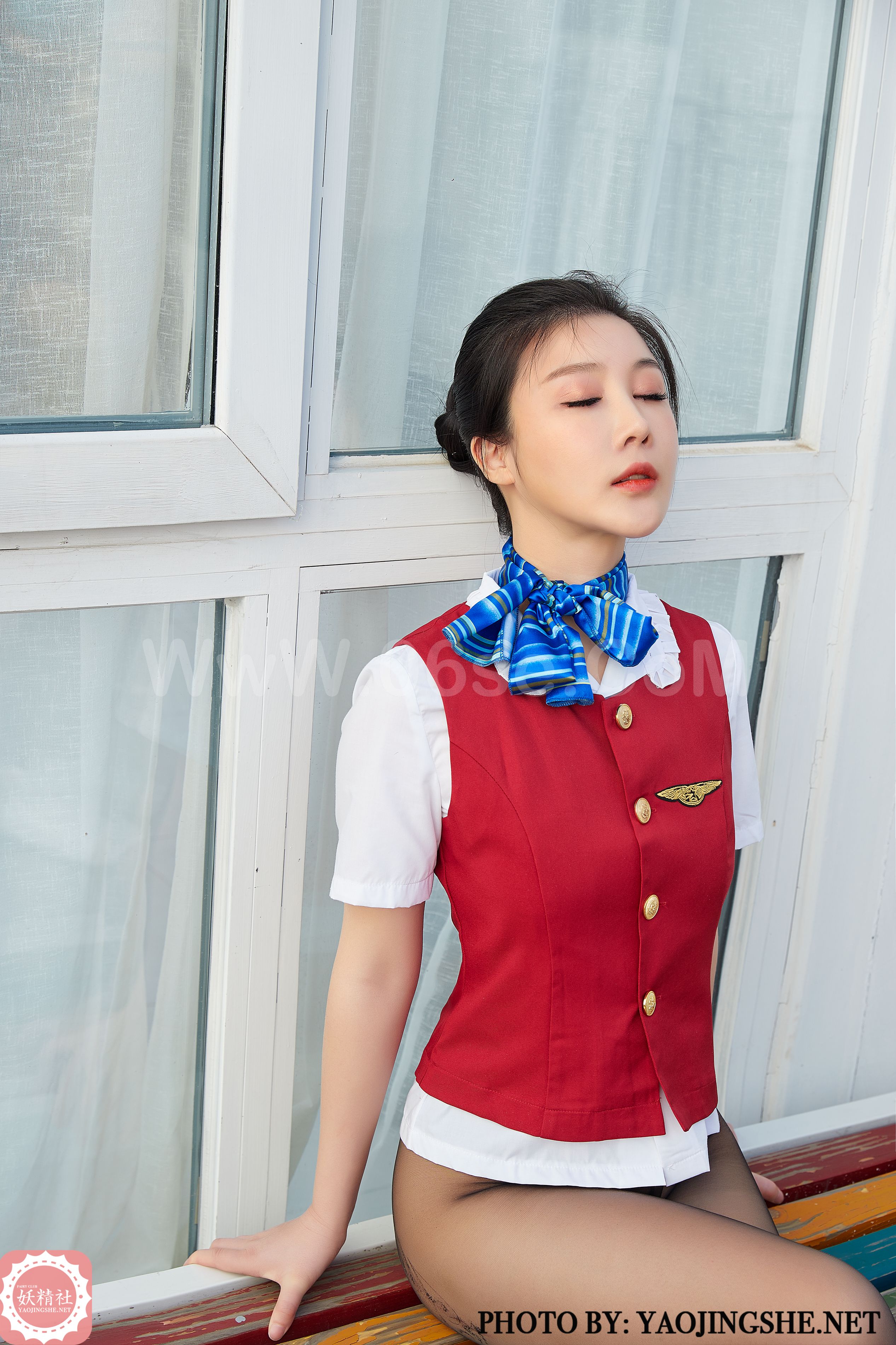 图片[31]-[YaoJingShe 妖精社] T2017《美琪老师傅-空姐》[38P-251MB]-六色网