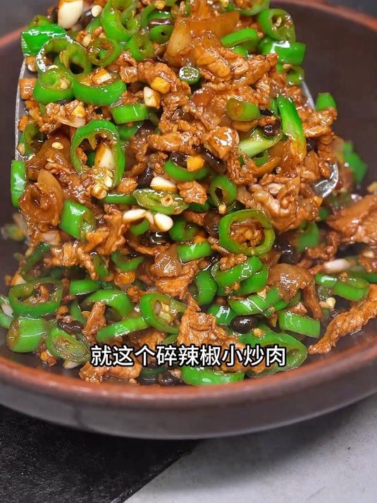 拌饭拌面你就做个碎辣椒小炒肉盖上去,只要加点豆豉怎么炒都好吃