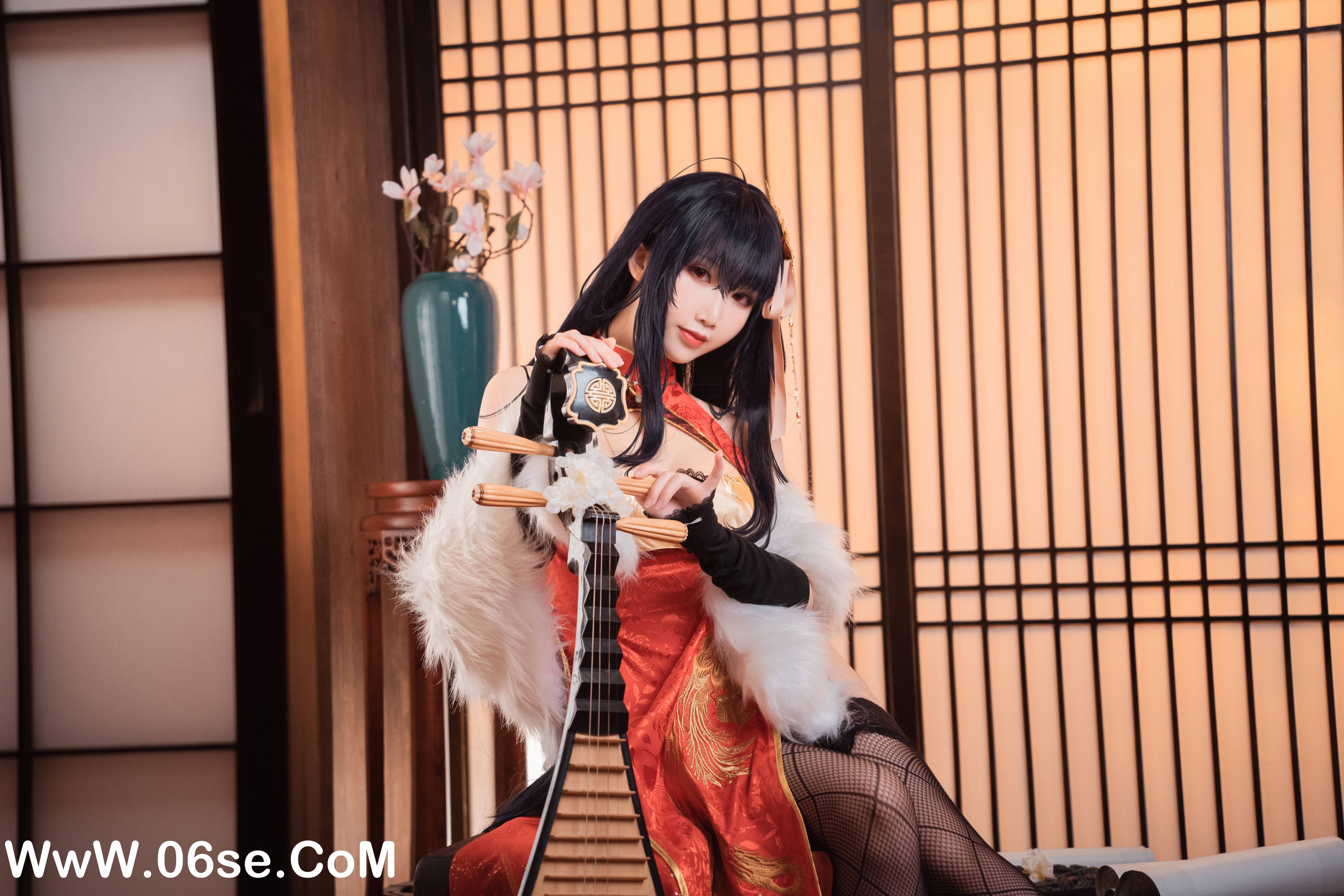 图片[15]-Coser面饼仙儿 NO.029 – 大凤旗袍 [30P383M]-六色网