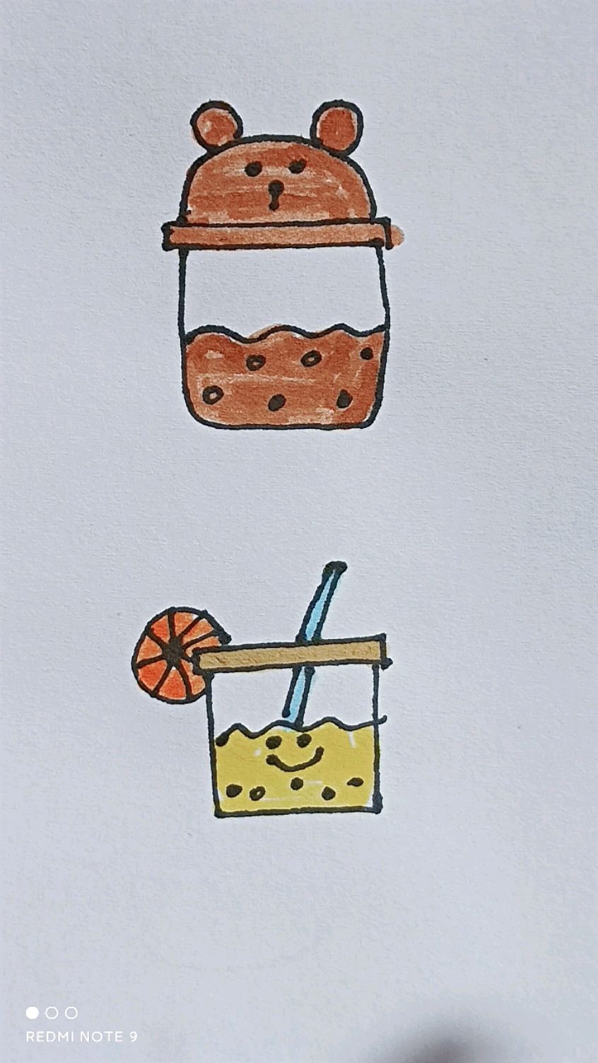 小杯奶茶简笔画