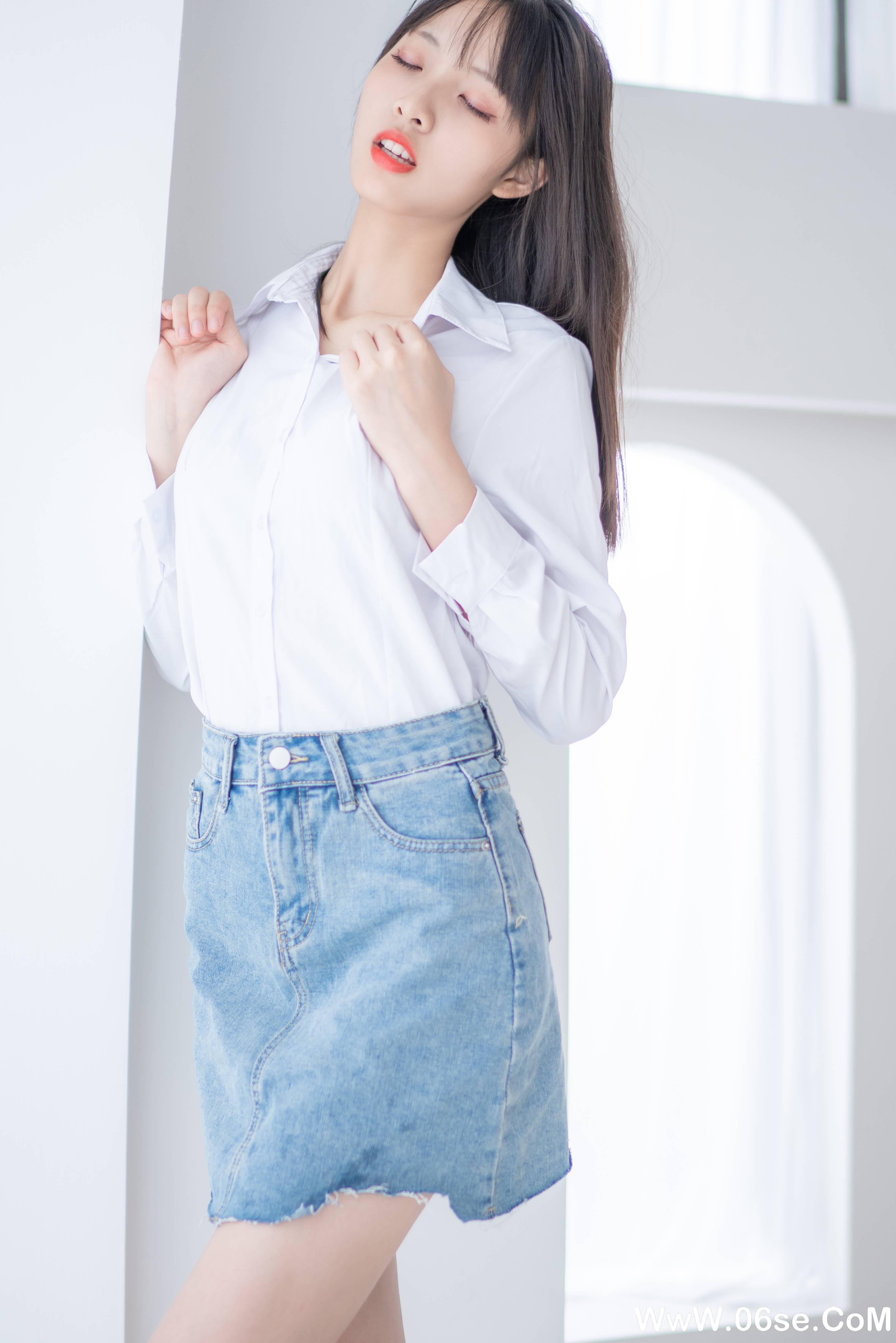 图片[22]-西瓜少女 NO.017 –  衬衫牛仔裙 [61P297M]-六色网