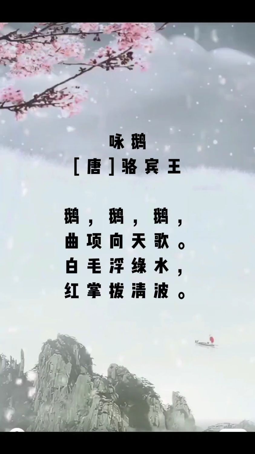 鹅鹅鹅#骆宾王#咏鹅#唐诗三百首#古诗#唐诗#国学