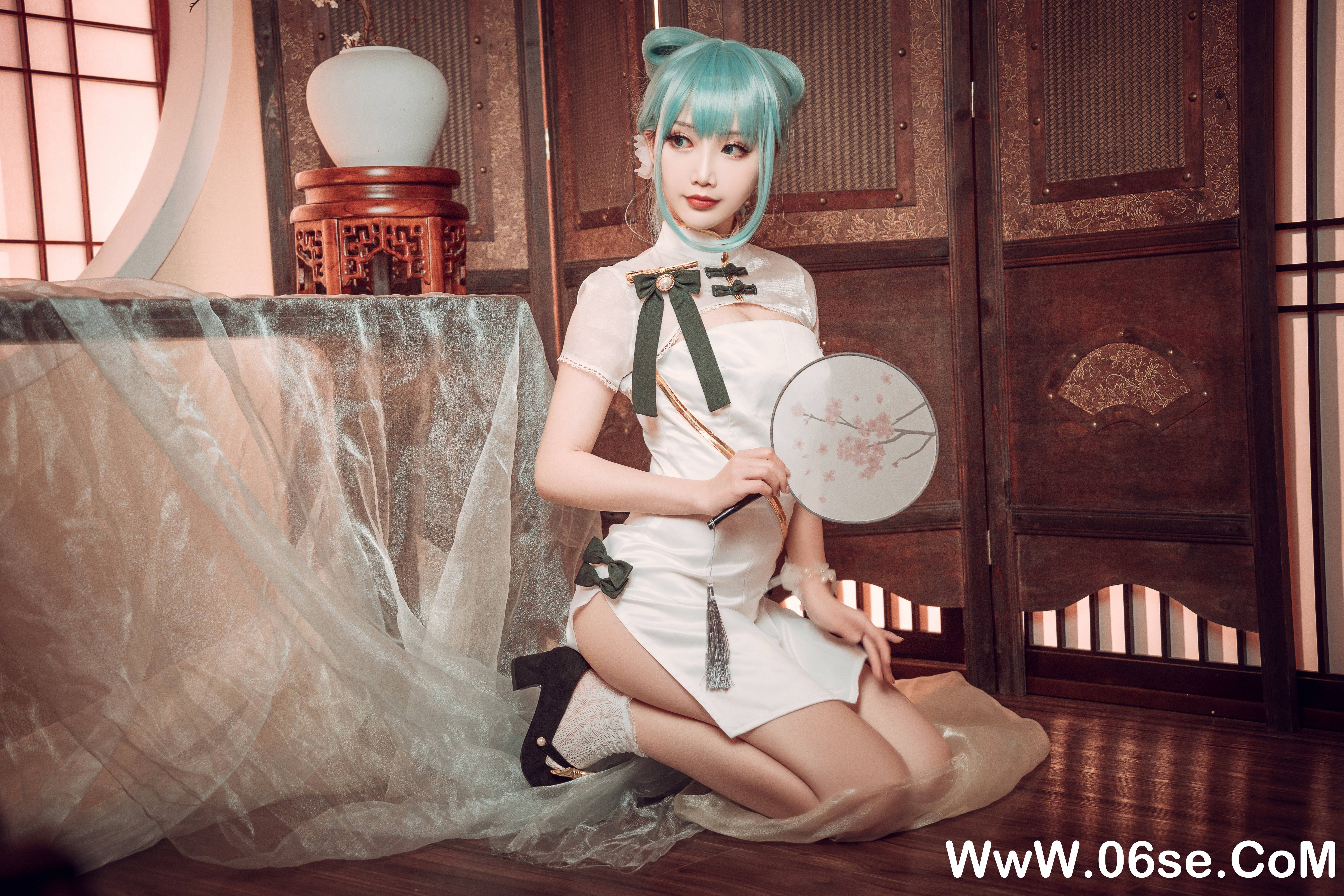 图片[14]-Coser面饼仙儿 NO.097– 初音旗袍[28P514M]-六色网