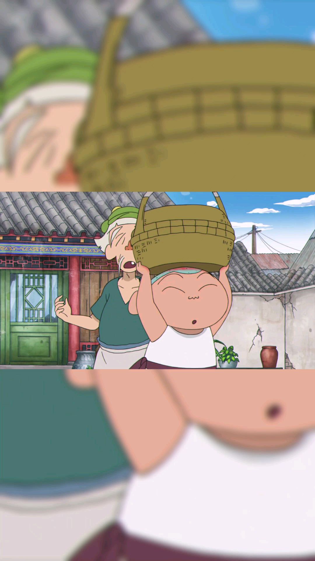 还好小新把包子都接住了差点就掉地上不能吃了