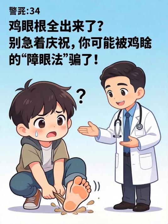 鸡眼根全出来了？别急着庆祝，你可能被鸡眼的“障眼法”骗了！