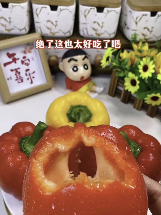 五彩甜椒红黄绿三色拼盘,脆甜多汁堪比哈密瓜,减肥期也能吃