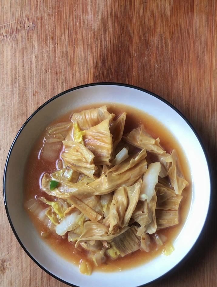 腐竹的做法,分享一道腐竹炒白菜