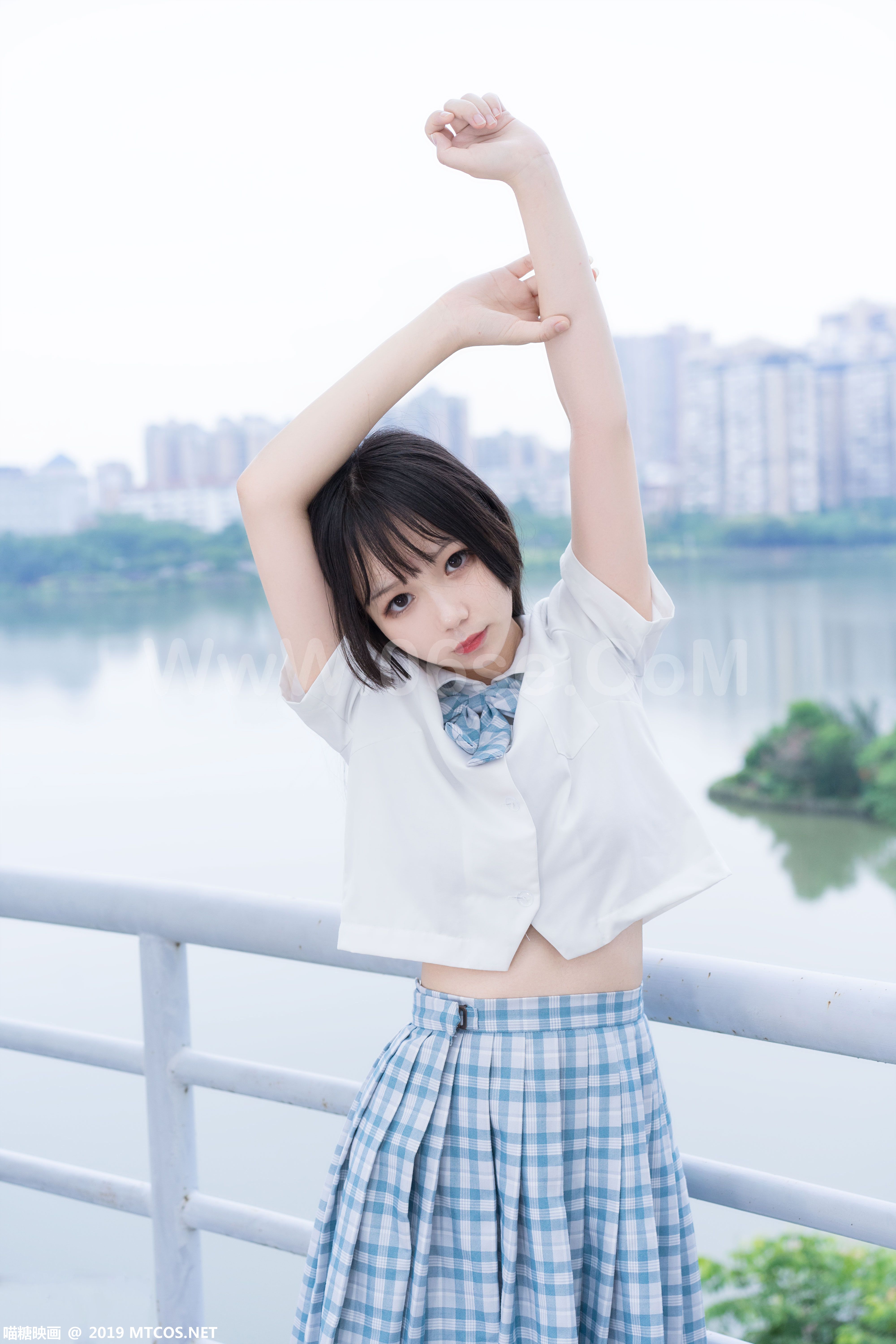 图片[41]-[MTCos] 喵糖映画 Vol.015 半度度度喵 白丝格子裙-六色网