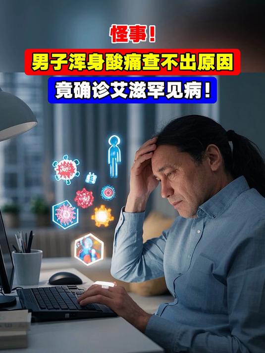 怪事！男子浑身酸痛查不出原因，竟确诊艾滋罕见病！