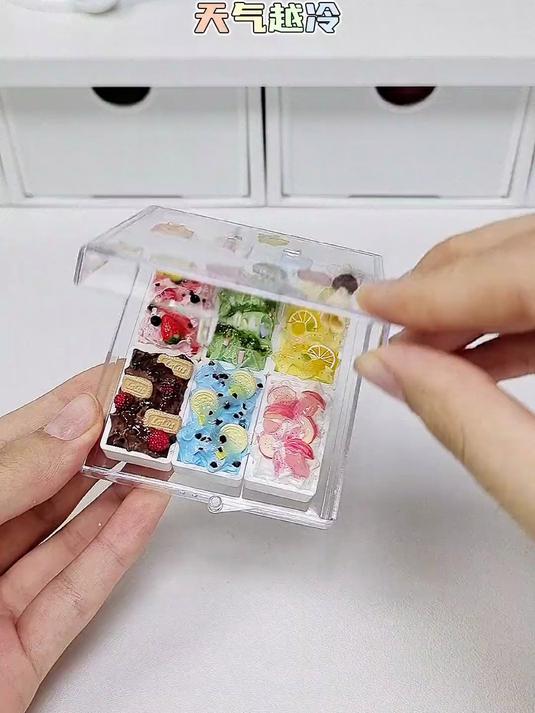 粘土迷你冰激凌摊微缩食玩手工DIY粘土教程