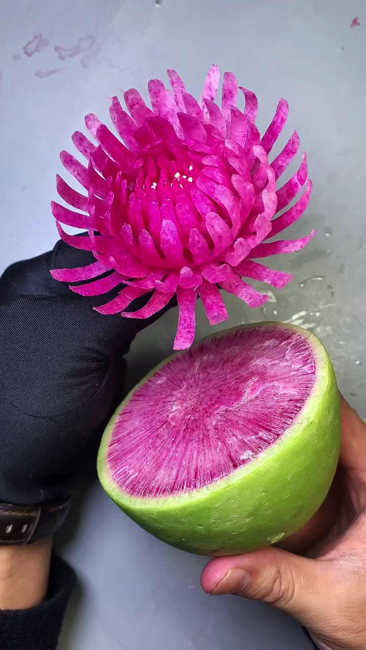蔬菜雕刻作品教程视频,感谢大家的支持!