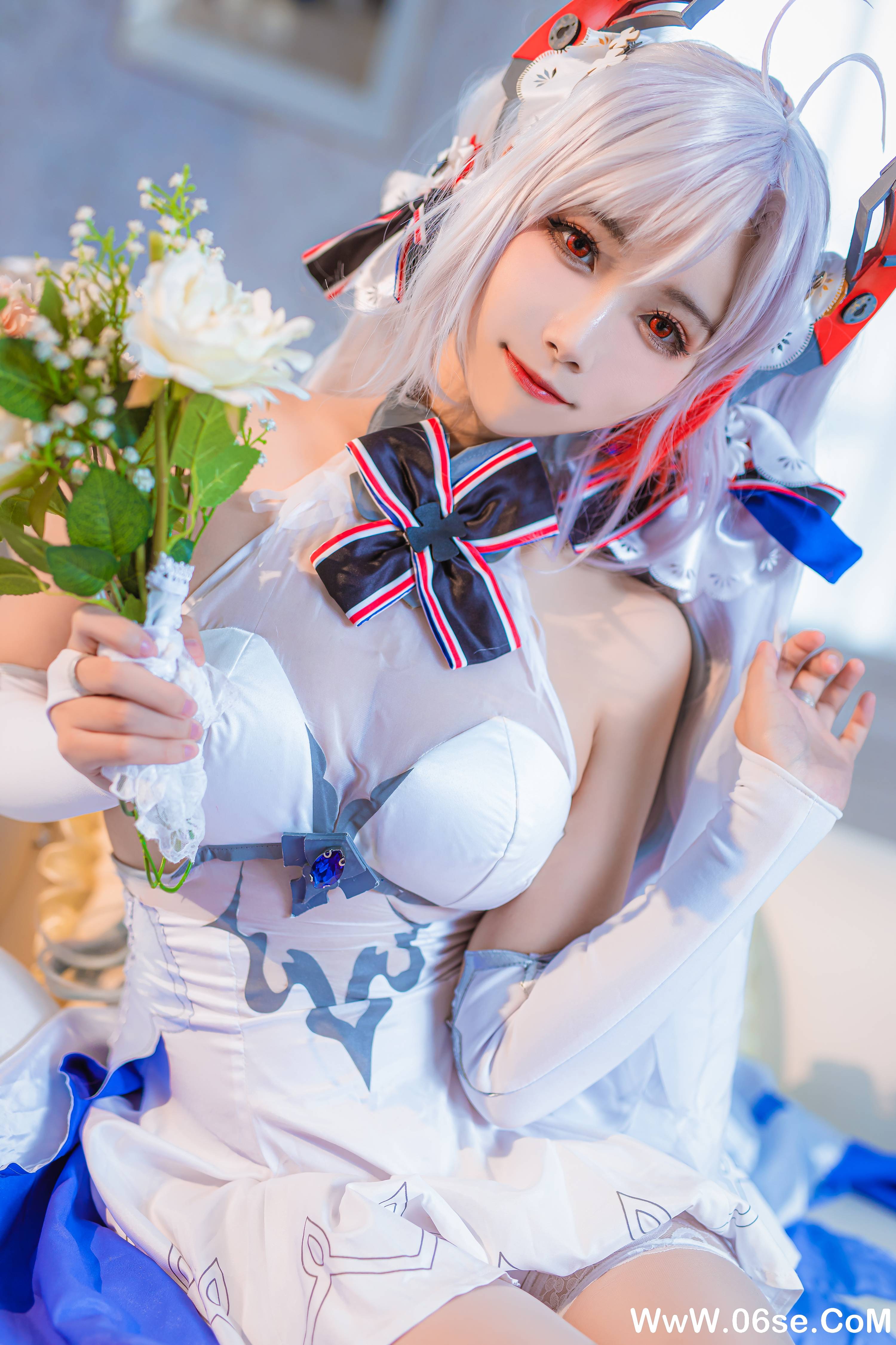 图片[20]-Momoko葵葵 NO.034 — 欧根之花嫁[20P109M]-六色网
