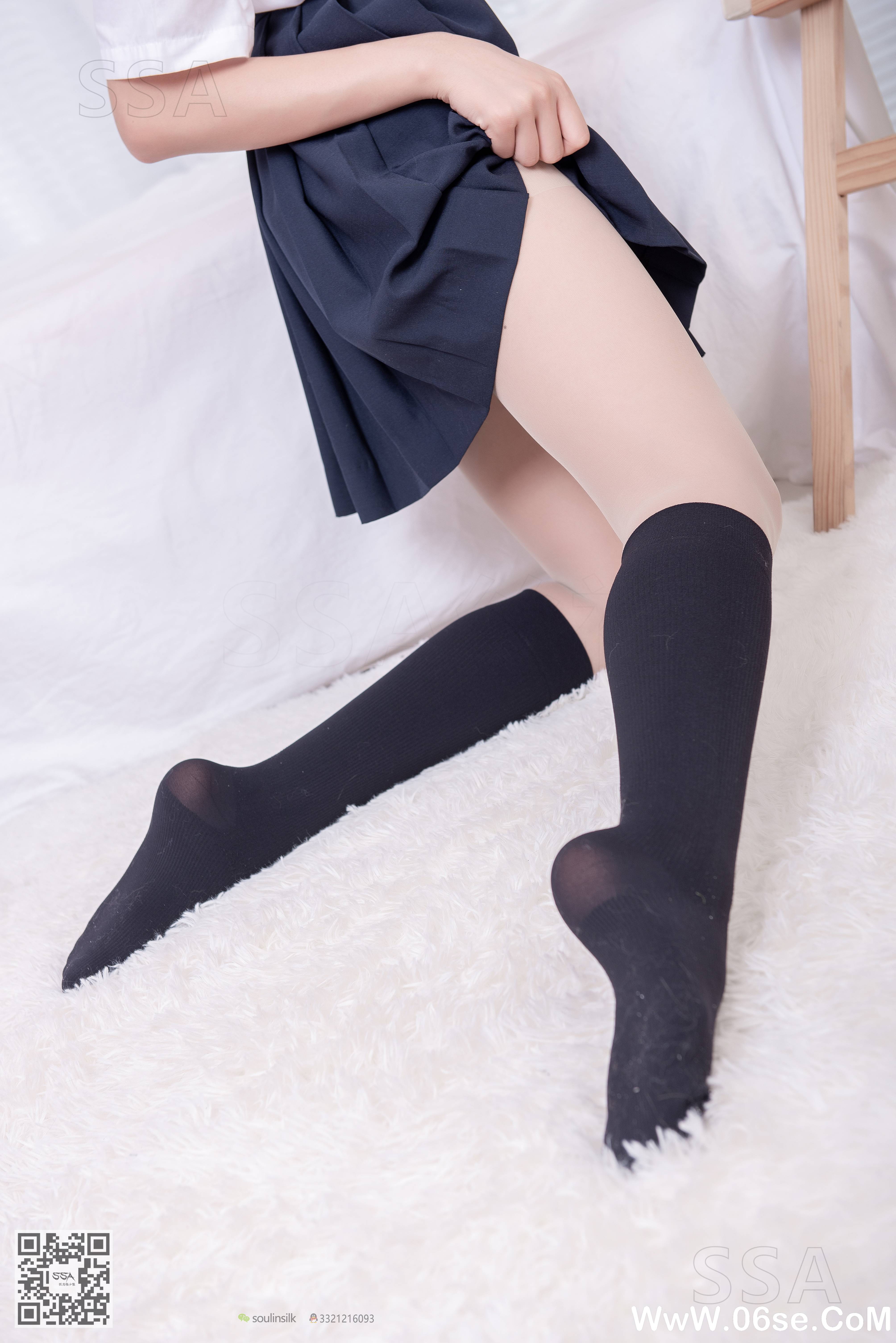 图片[44]-[SSA丝社] NO.181 小佩 酒窝少女JK制服肉丝黑袜穿搭示范[135P1.44G]-六色网