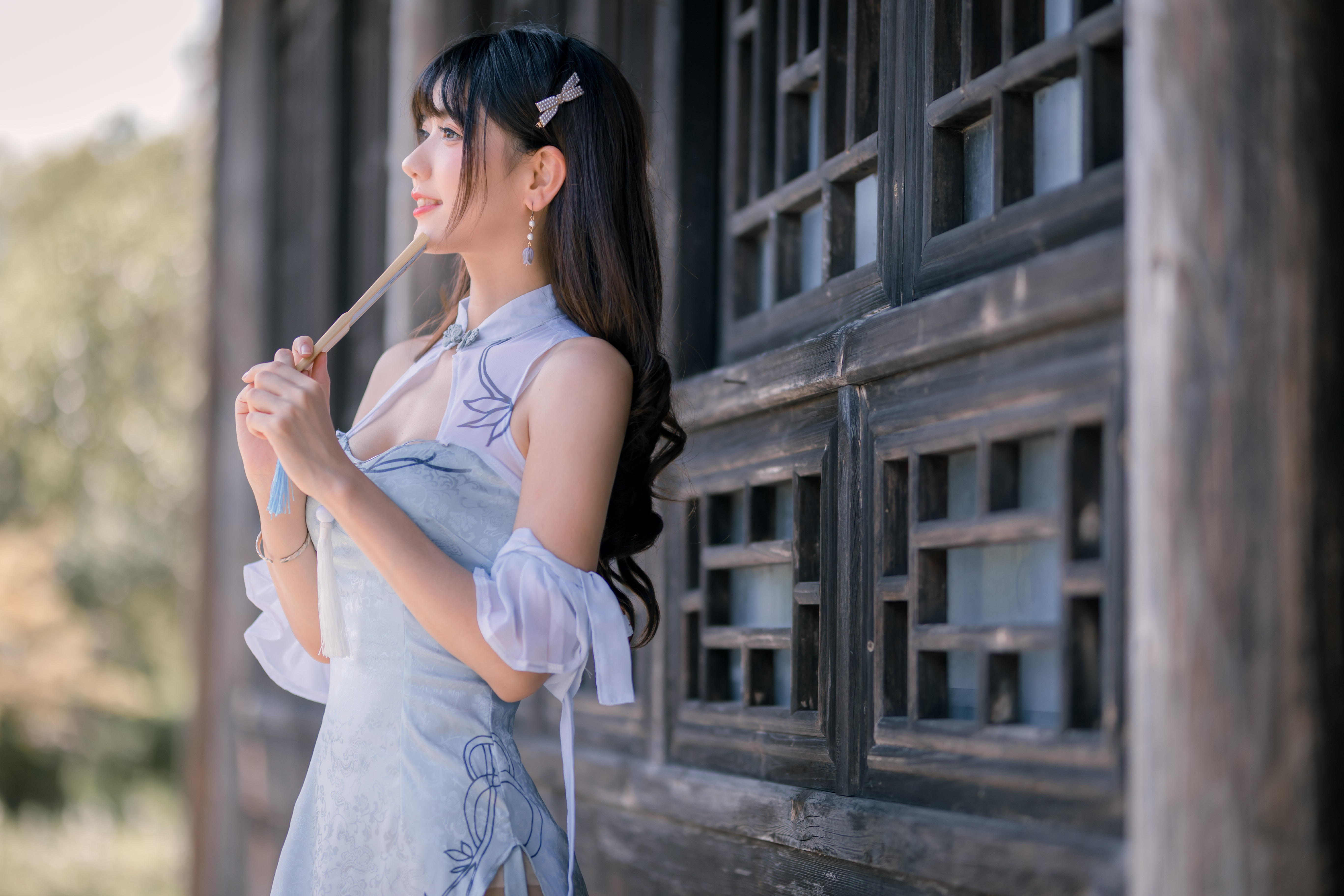 图片[8]-陆卿卿kyokyo NO.009 — 蓝色旗袍 [24P103M]-六色网