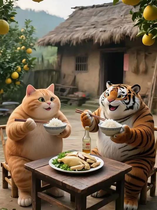 今天和胖虎吃一顿白切鸡