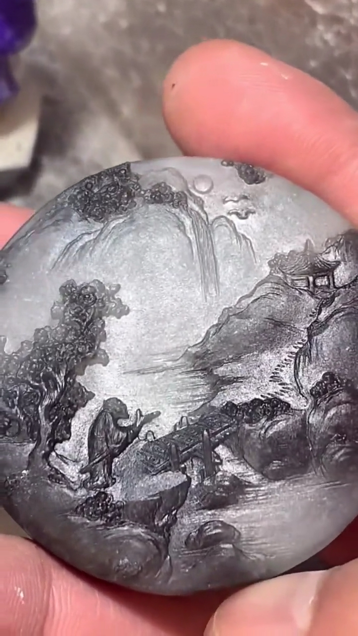 翡翠乌鸡山水款式设计欣赏