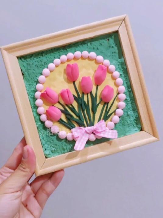 超简单的教师节粘土小画快一起学起来送给老师吧