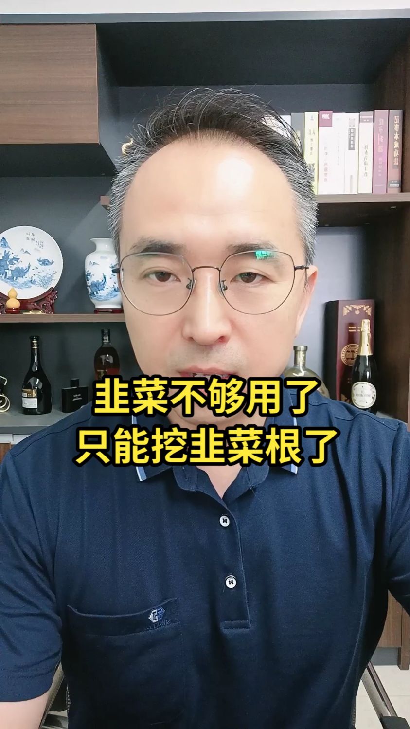 韭菜不够用了只能挖韭菜根了