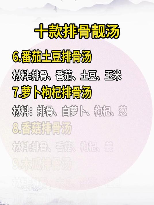 十款排骨靓汤,快为家人煲起来 为你煲汤 三伏天养生 广东靓汤