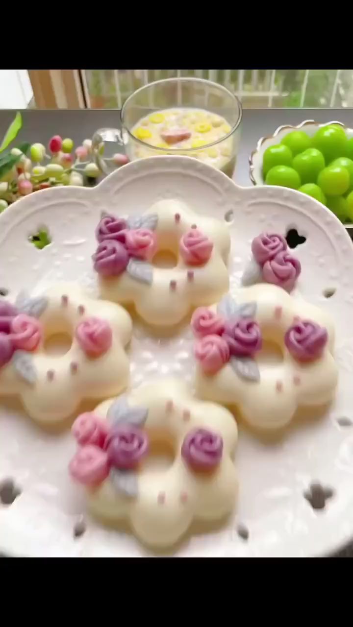 #花样面食制作,花环甜甜圈。