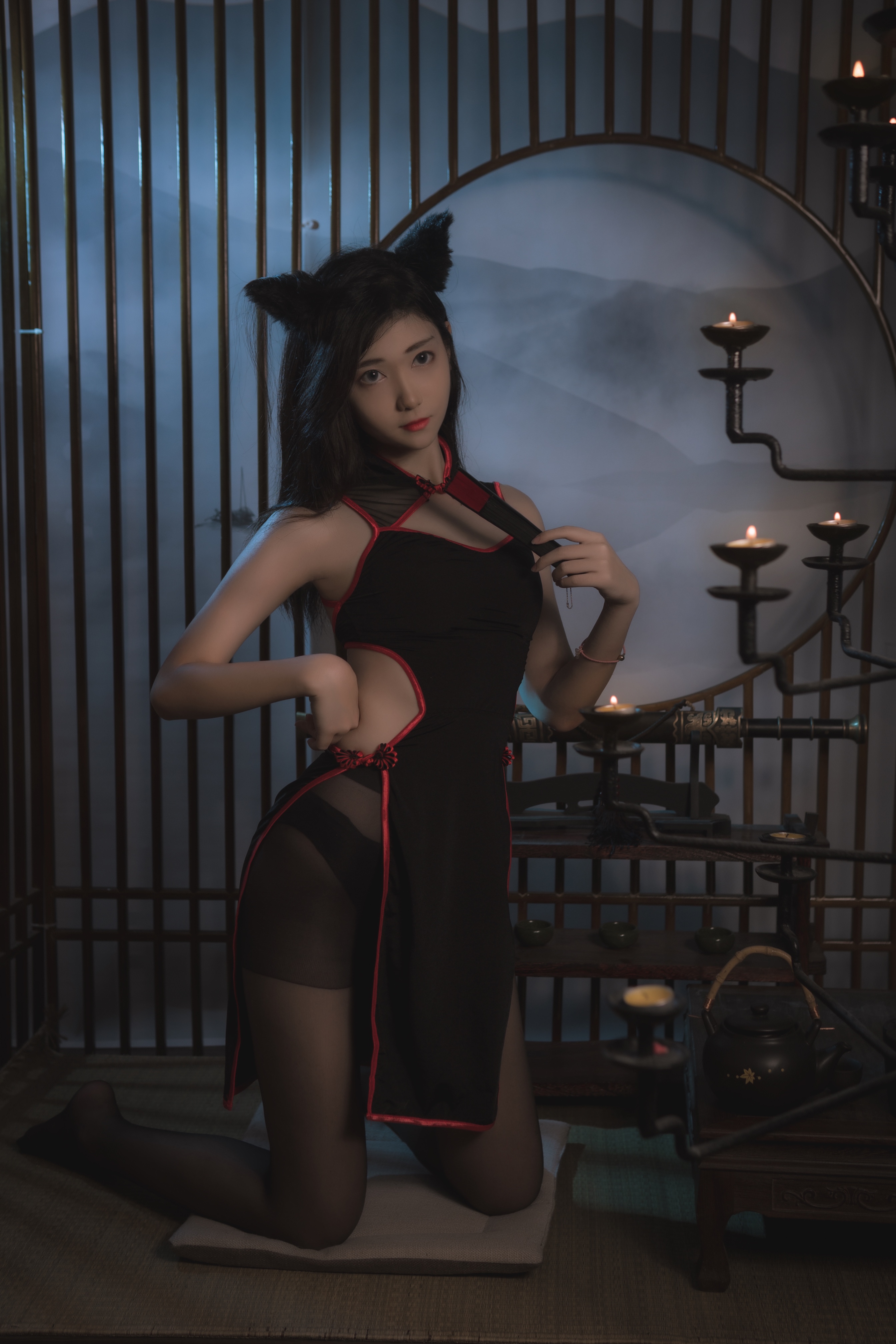 图片[24]-南桃 NO.006 – 黑丝旗袍[25P32M]-六色网