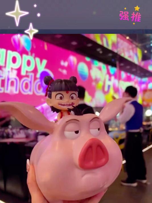 是谁还没有哪吒飞猪爆米花桶呀,造型桶很精致,好可爱好喜欢