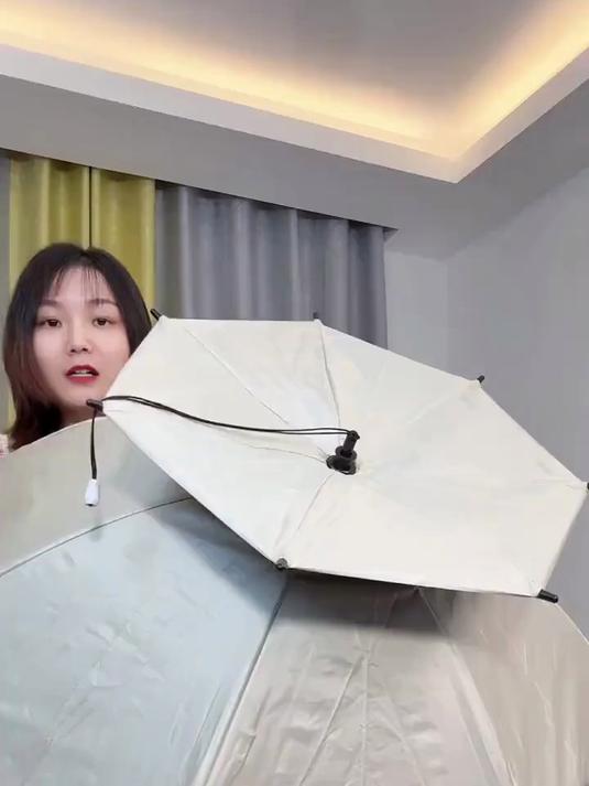 钓鱼晒黑的借口彻底没了,因为有了这款伞帽。携带方便