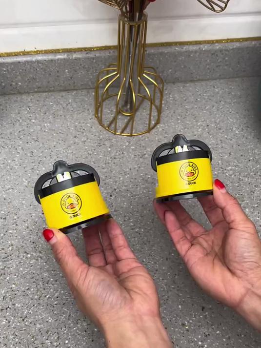 家用磨刀神器！小黄鸭萌系设计，轻松磨剪刀菜刀，厨房小白也能行