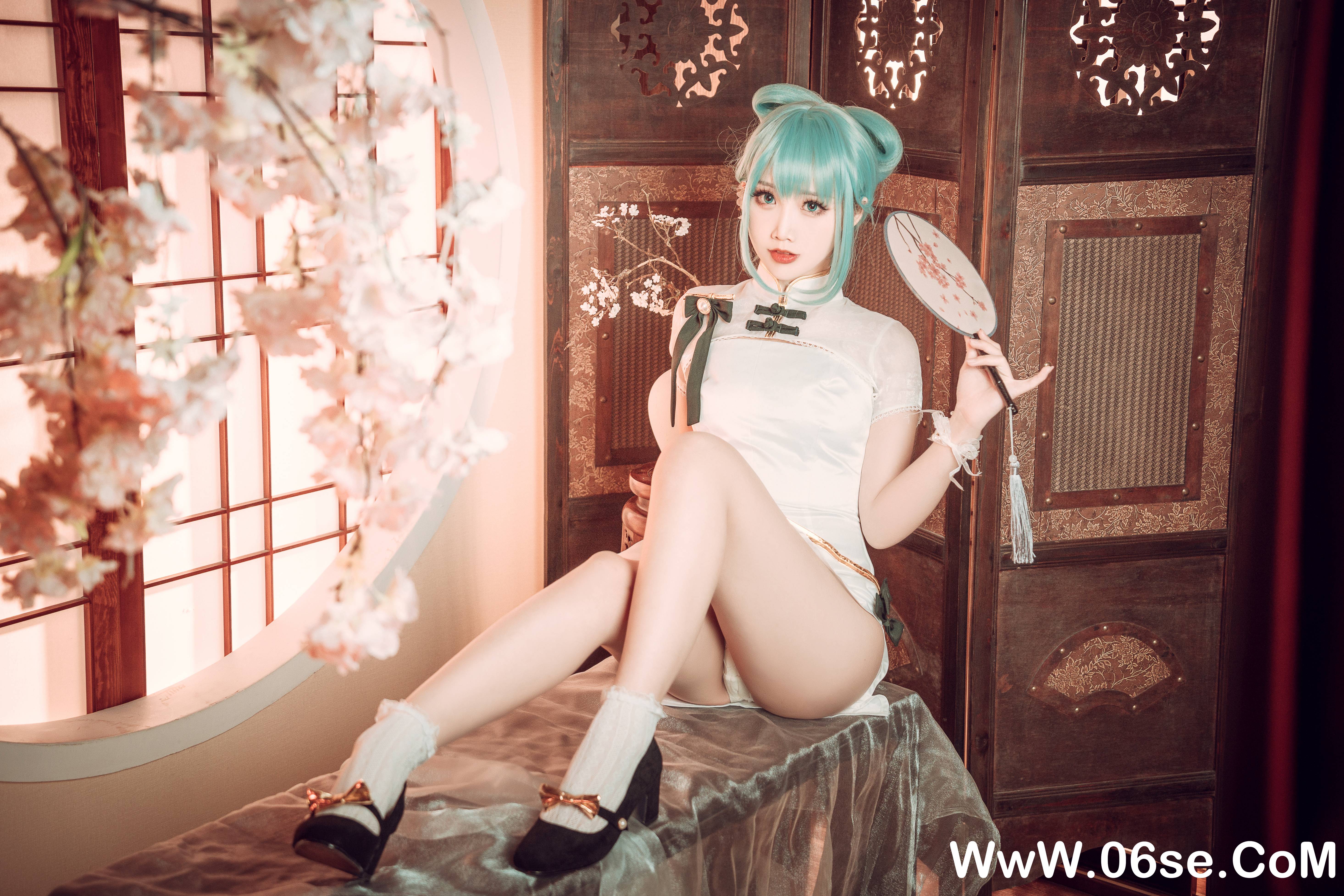 图片[12]-Coser面饼仙儿 NO.097– 初音旗袍[28P514M]-六色网