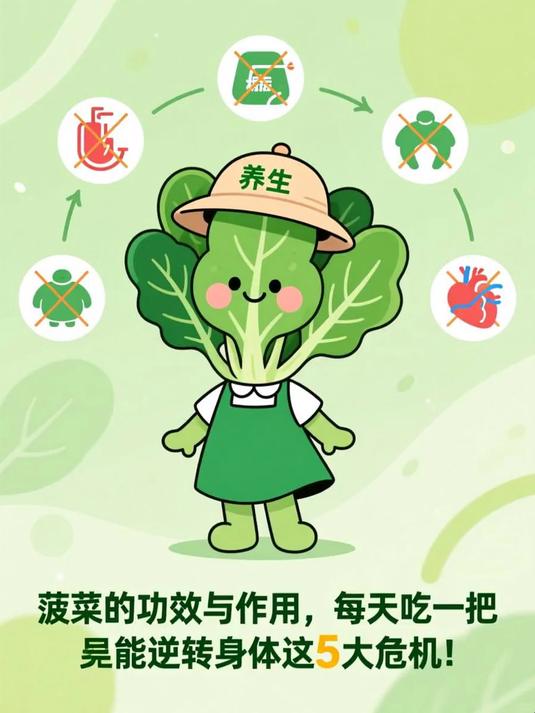 菠菜的功效与作用,每天吃一把竟能逆转身体这5大危机!#健康扬帆季#